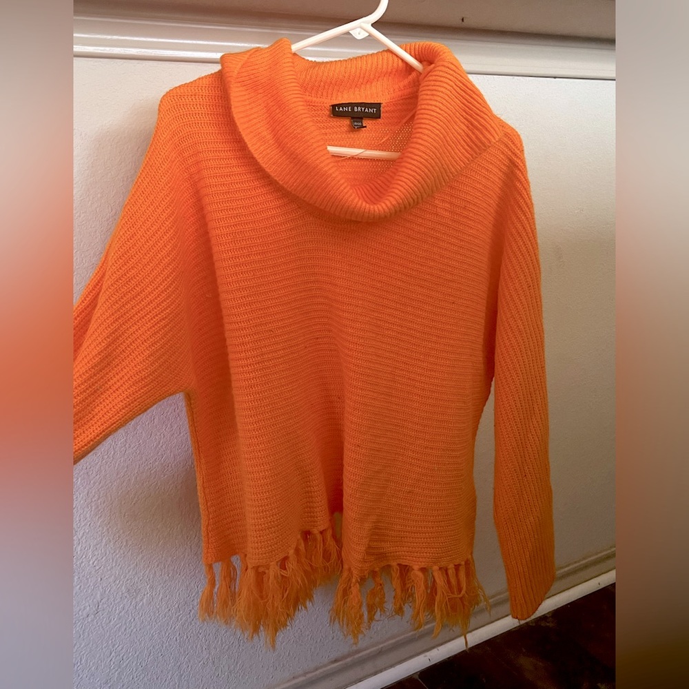 Orange lane bryant knitted sweater